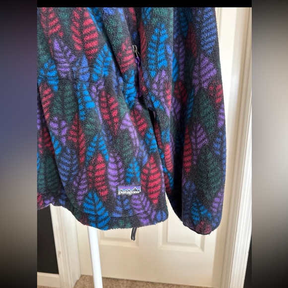 Vintage 1990s Patagonia Leaf Multicolor Zip Synchilla Fleece 
USA size 14/Large - Picture 8 of 12